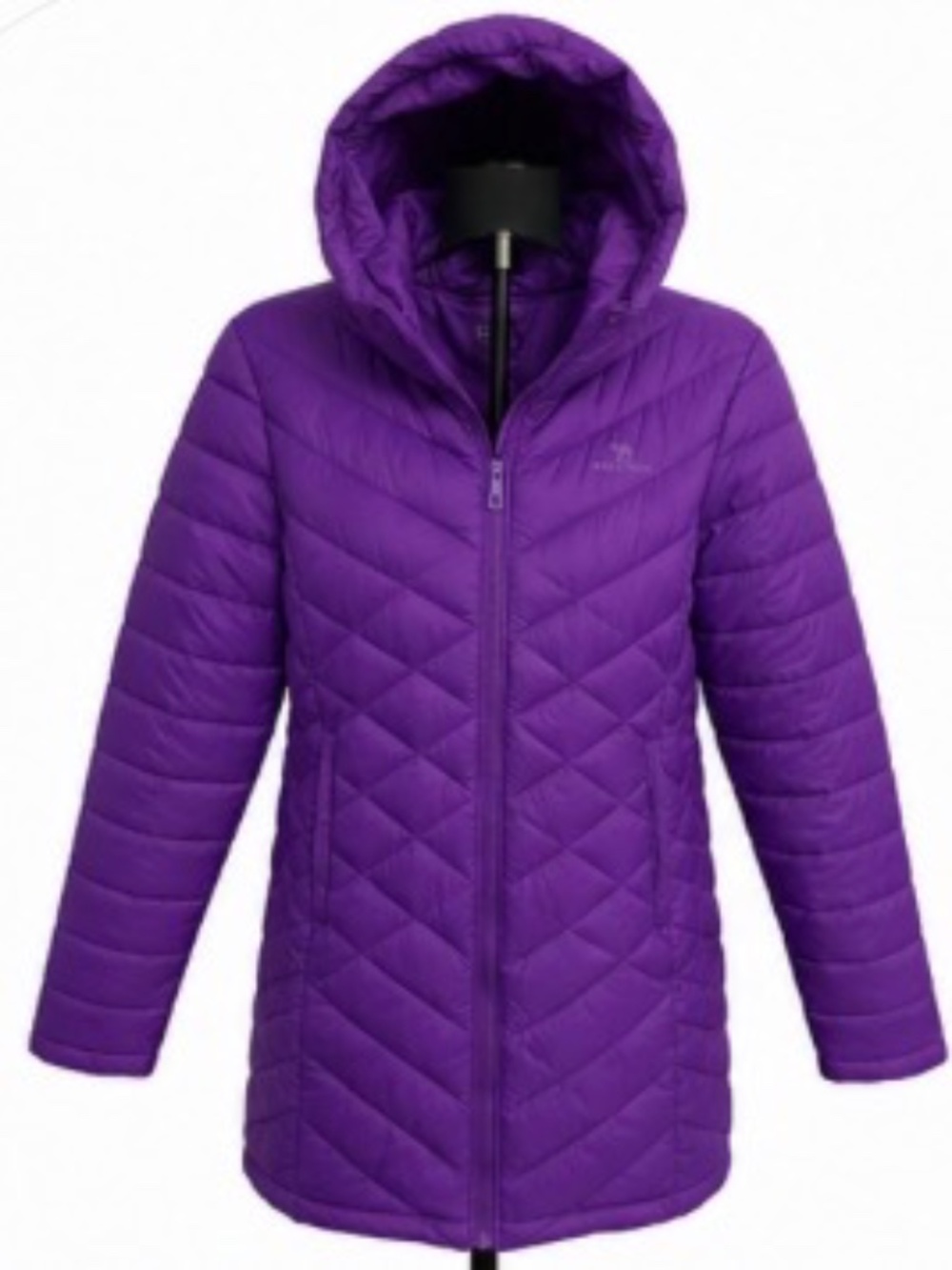 Camel Crown Purple Hooded Quilted Puffer Jacket Size small
